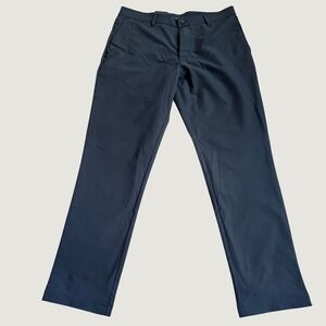 Banana Republic Mens Flat Front Performance Pants Black 34x32
